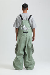 GSOU SNOW - Petos de snowboard para hombre, petos de esquí muy holgados, pantalones de nieve holgados, monos impermeables con aislamiento para invierno